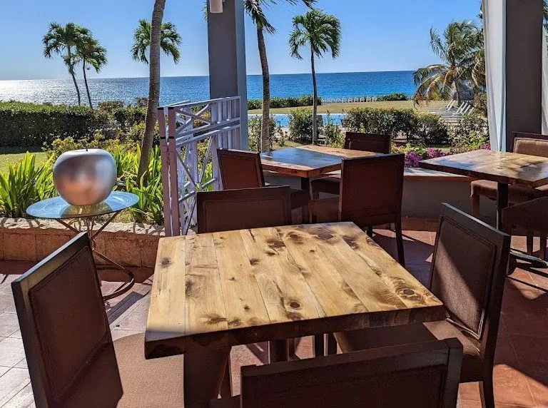 Adults-only infinity pool overlooking the Caribbean at Blue Horizon